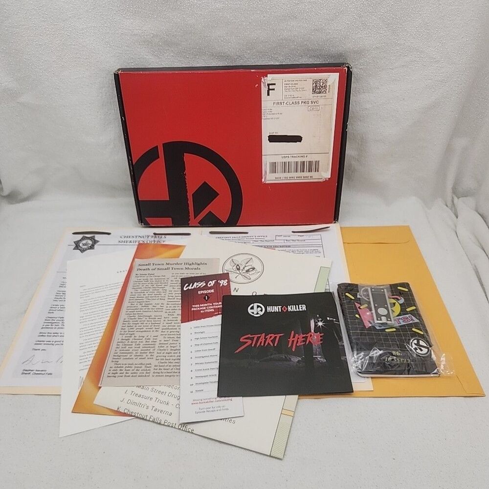 Game Murder Mystery Class Of '98 Hunt A Killer Complete Envelope Torn